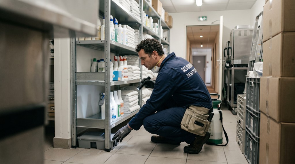 Préparation d'un traitement anti-nuisibles professionnel